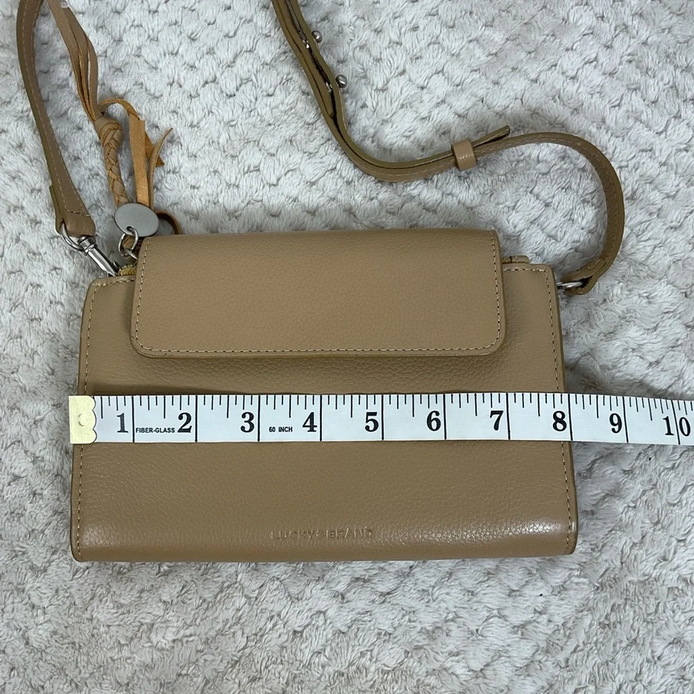 Lucky Brand Genuine Leather Tan Crossbody
